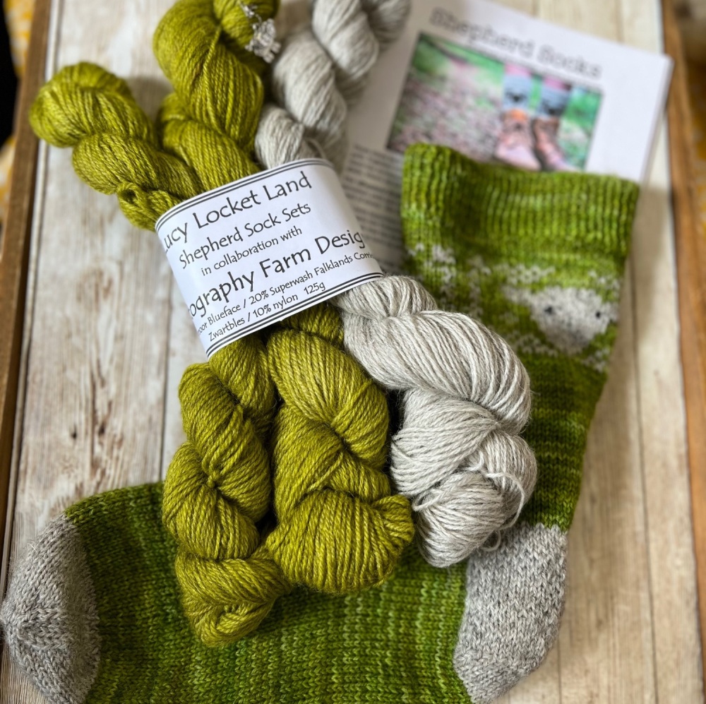 Shepherd Sock  Kit  - Spring Lambs - light green