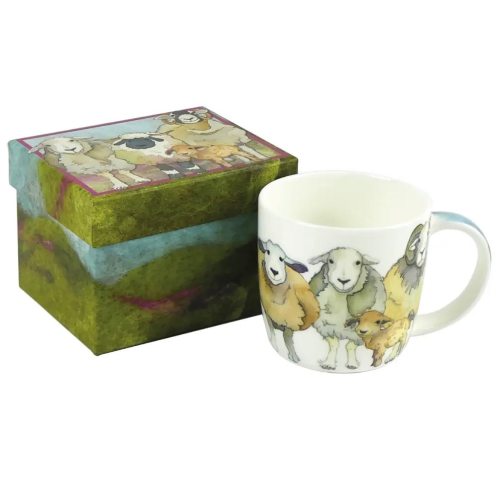 ***NEW*** Felted Sheep bone china mug in a gift box