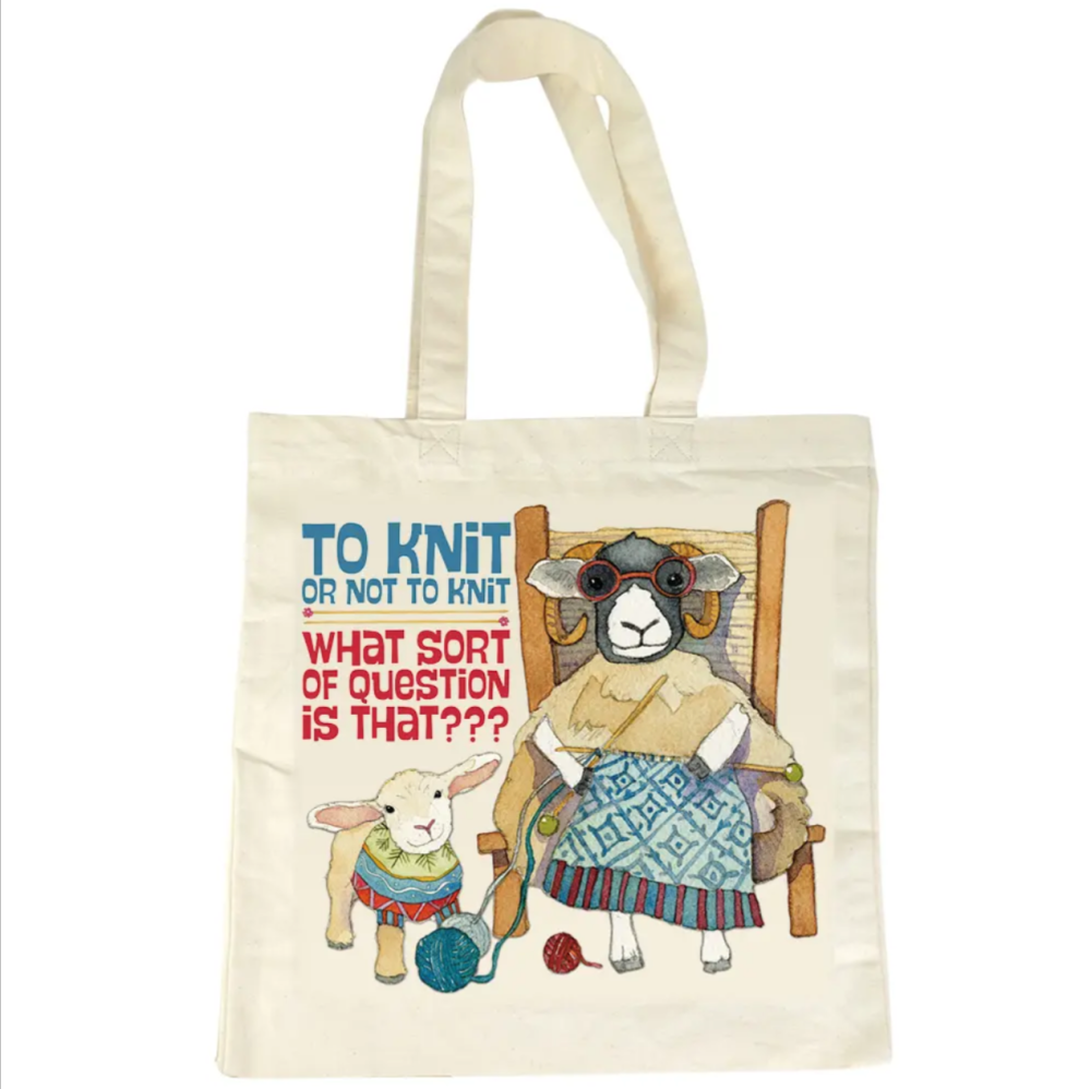 To Knit or Not to Knit..... Canvas Bag