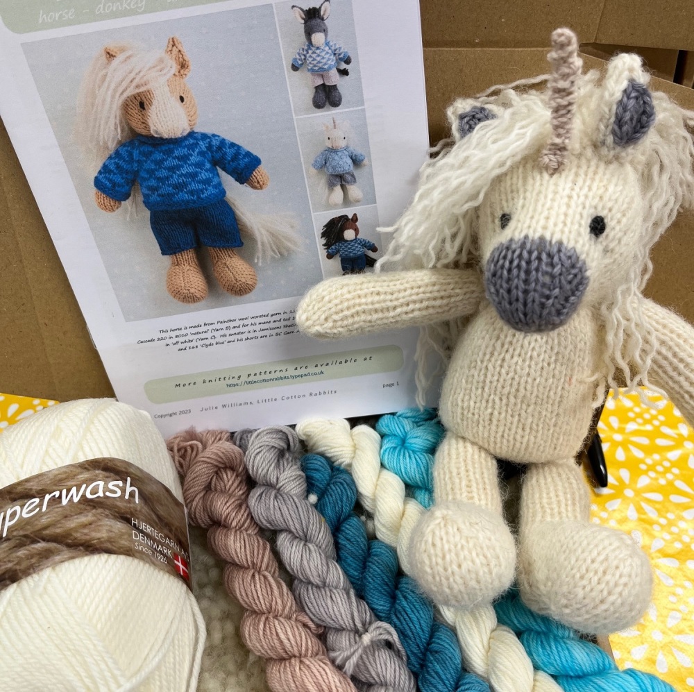 Unicorn in a Jumper Kit - Superwash -  Teal clothes