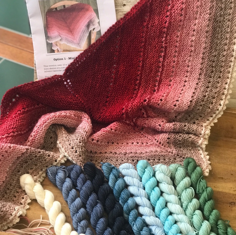 Mini Skein Magic Eyelet Shawl - Bright Day #2
