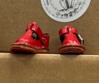 Teeny-tiny leather Mary Jane shoes for Rabbit and Fox Dolls