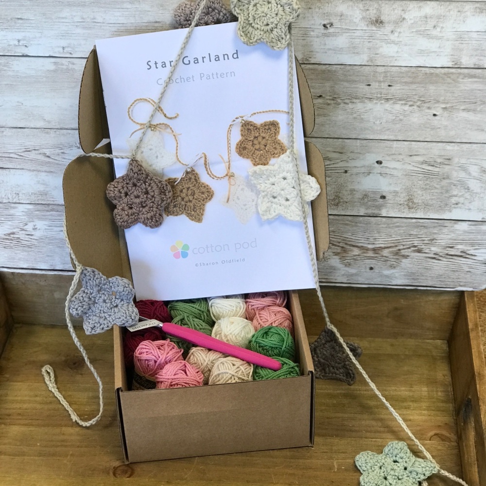 *NEW* Crochet Star Garland Kit #3 Rosey