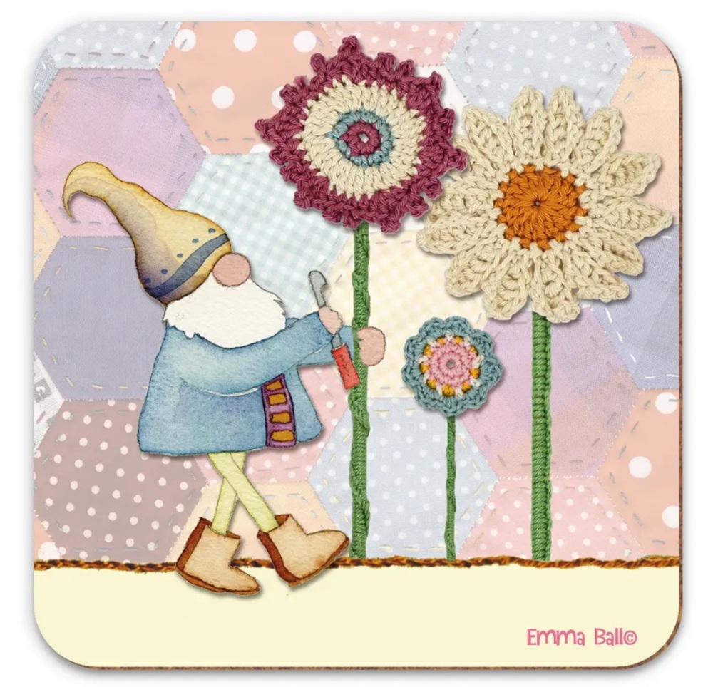 ***NEW*** Crafting Gnomes coaster - flower