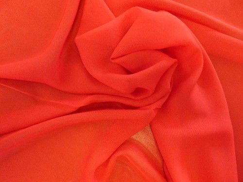  Red Polyester Chiffon, PL0074