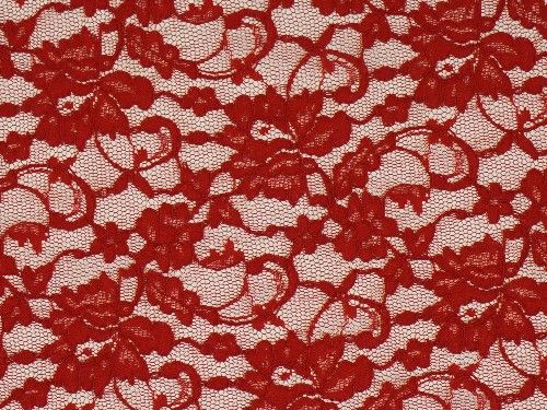 Red Corded Lace, polyester BE0066