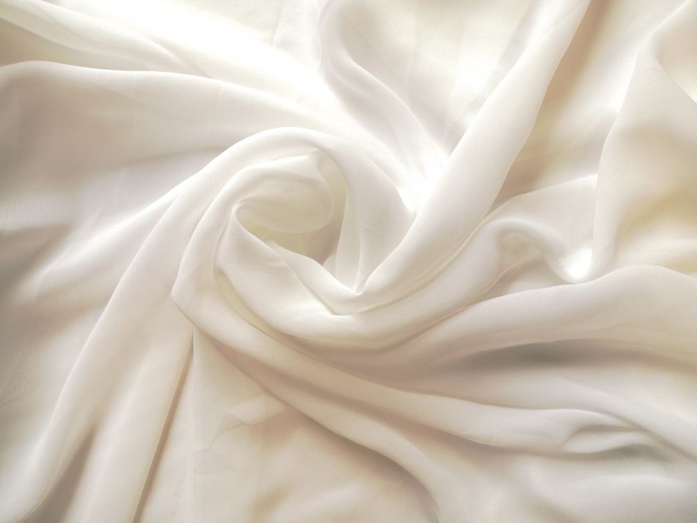  Ivory Polyester Chiffon, PL0073