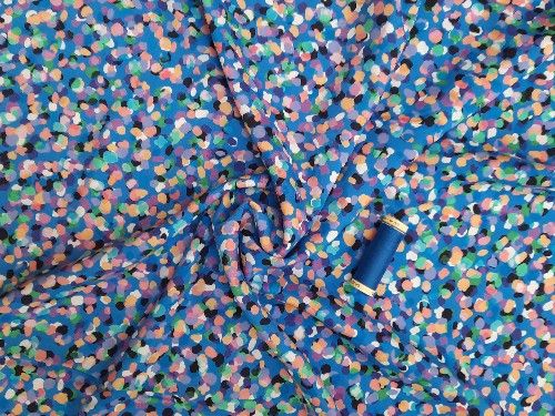Viscose in Bluebell Party Spot VC0019, 150cm Wide