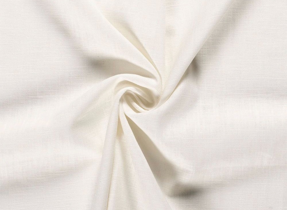 White Recycled mixed fibre woven linen, 175g, 140cm LN0016.