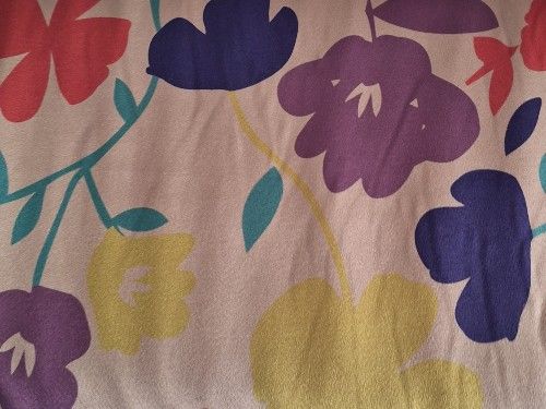 Floral muted Satin polyester, with 3% spandex, 148cm, PL0017