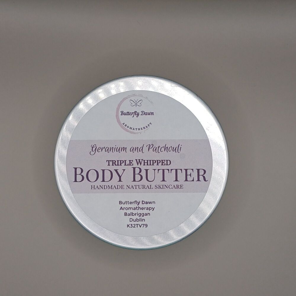 100g Geranium & Patchouli Whipped Body Butter