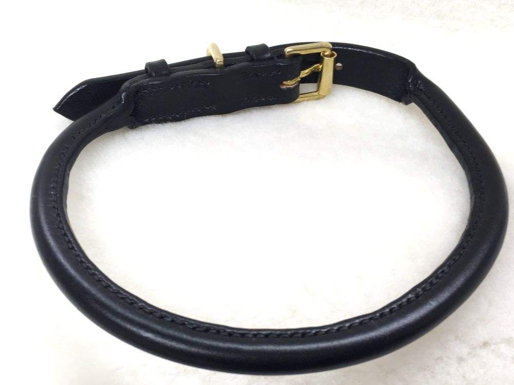 Rolled English Bridle Leather Collar