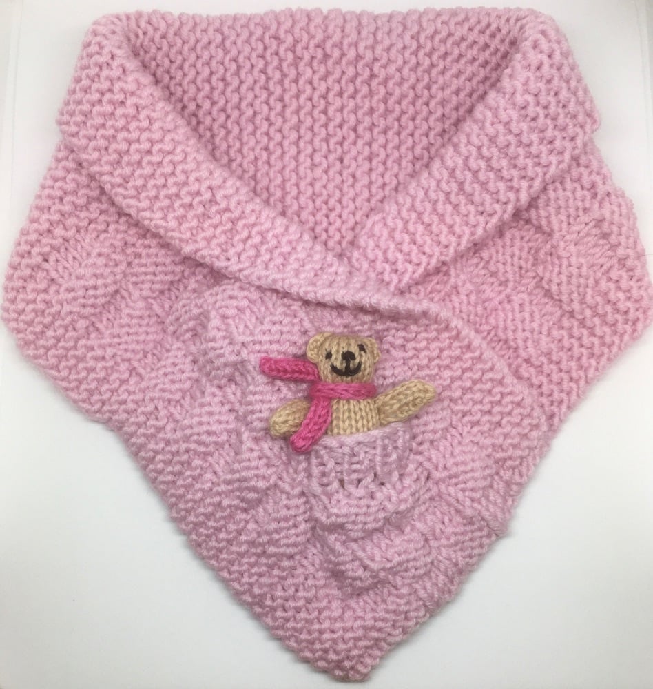 <!-- 008 -->Hand Knitted Teddy Neck Warmer