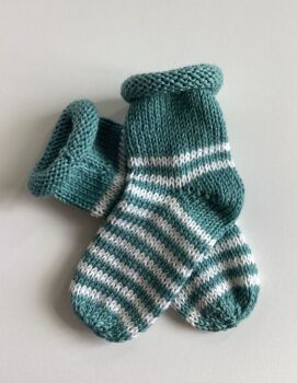 Seascape and White Baby Socks