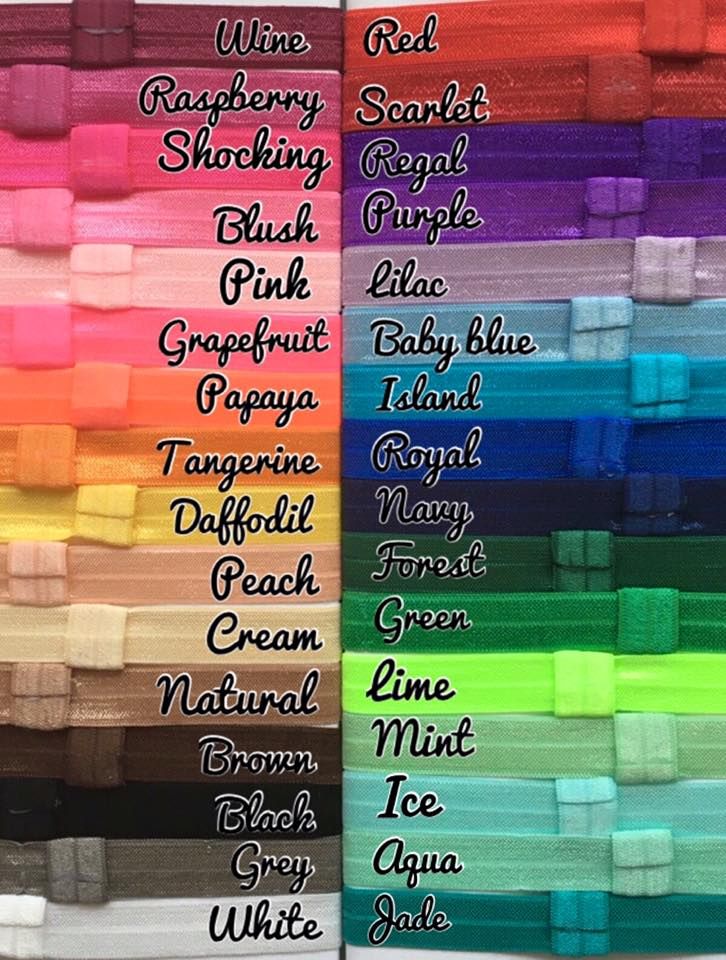 ALL COLOURS 32 - Baby Headbands Interchangeable
