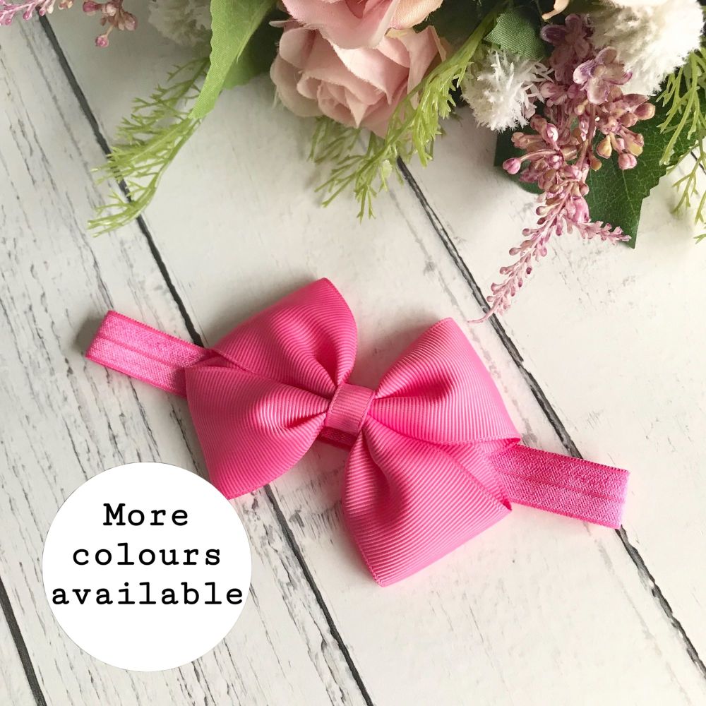 ALL COLOURS 31 - Baby Headband - 3.5 inch Tux Bow