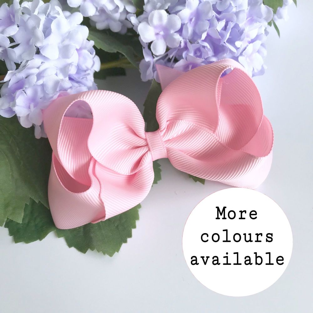 ALL COLOURS 32 - 4 inch Bowtique Bow - Clip or bobble