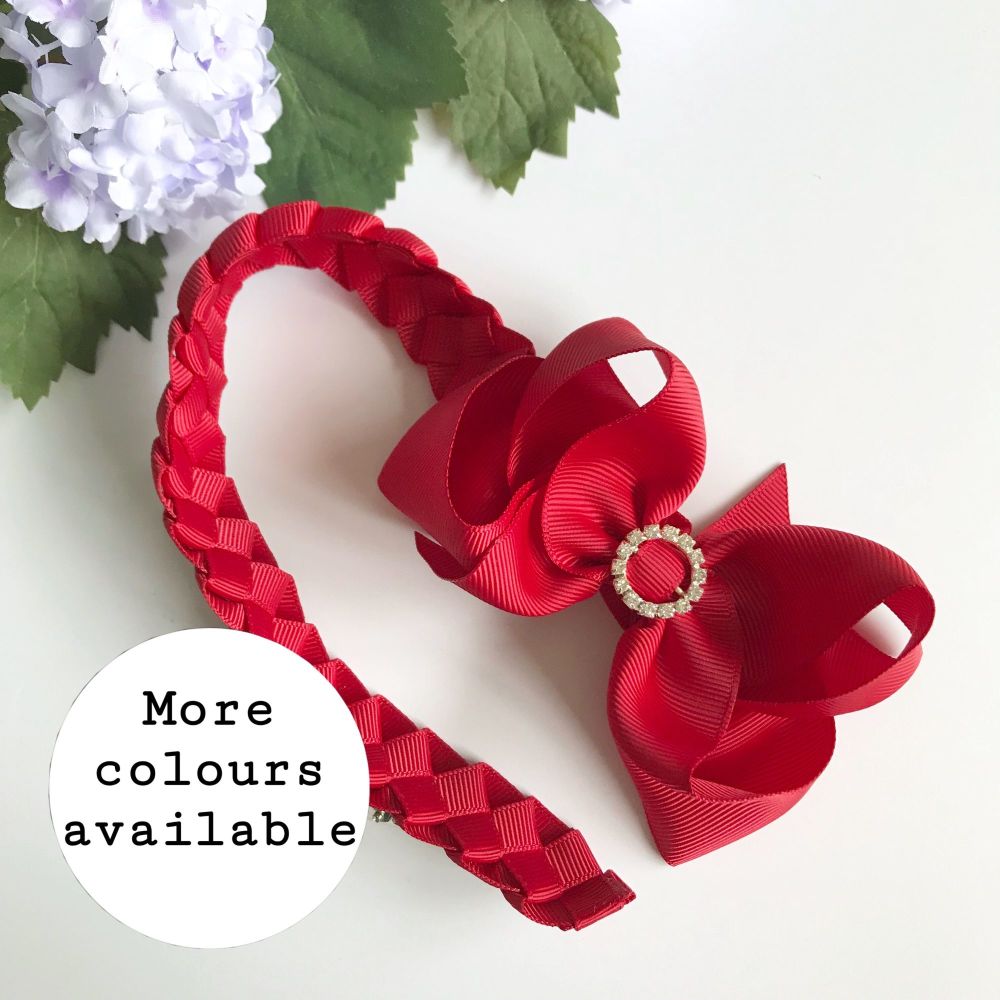 ALL COLOURS - Bun Wrap with 4 inch Bowtique Bow - Clips