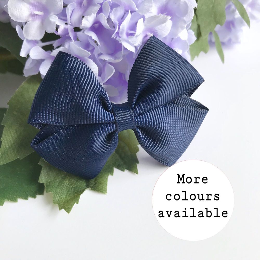 ALL COLOURS 32 - 2.5 inch Tux Bow - Alligator clip or bobble