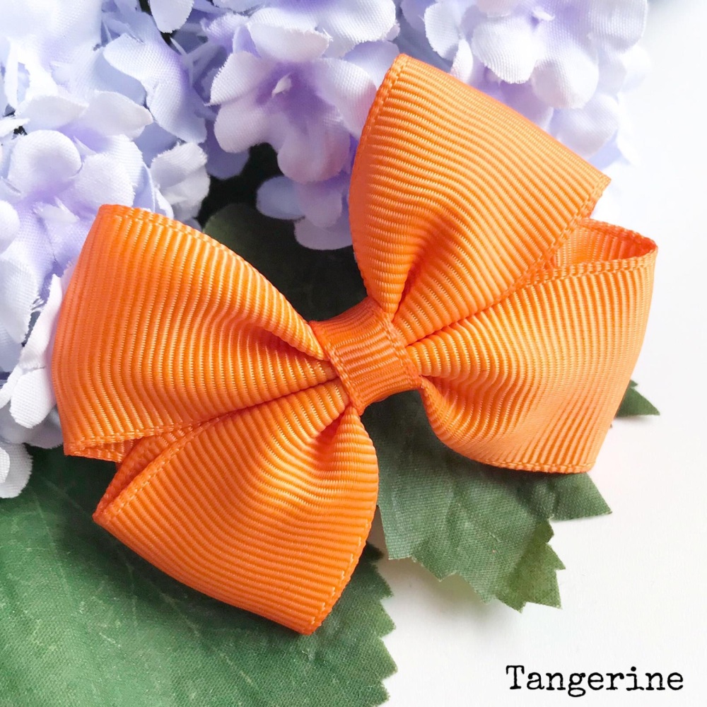 2.5 inch Tux Bow - Tangerine - Alligator clip or bobble