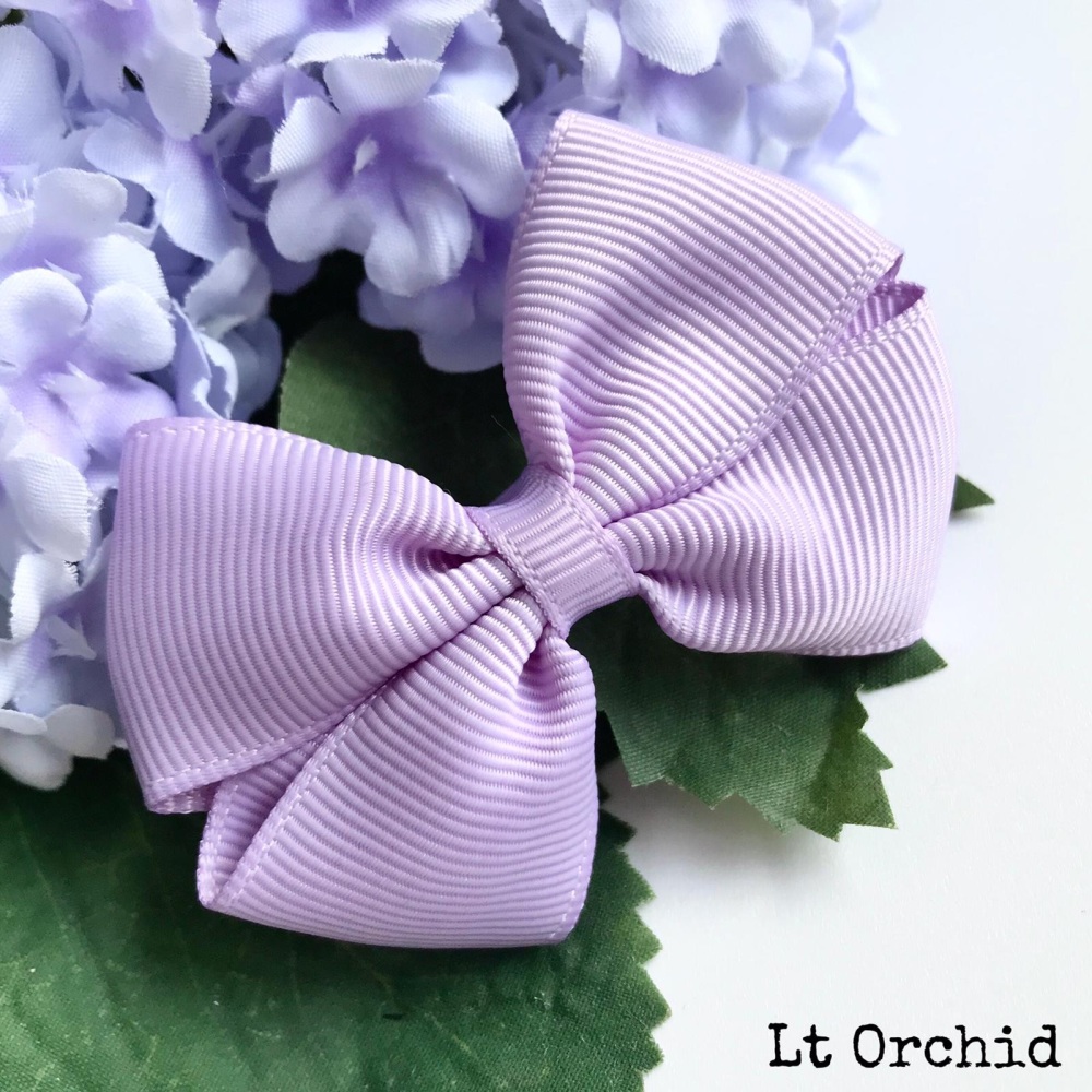 2.5 inch Tux Bow - Lt Orchid - Alligator clip or bobble