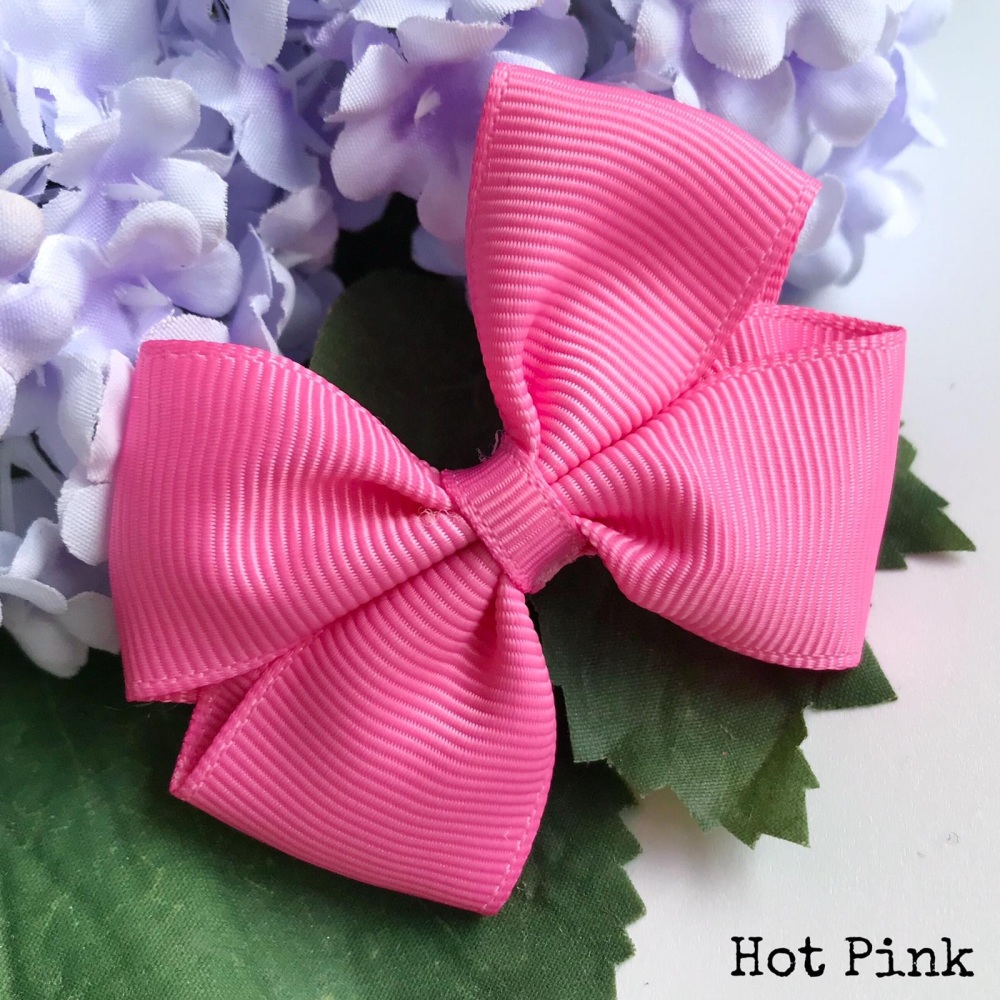 2.5 inch Tux Bow - Hot Pink - Alligator clip or bobble