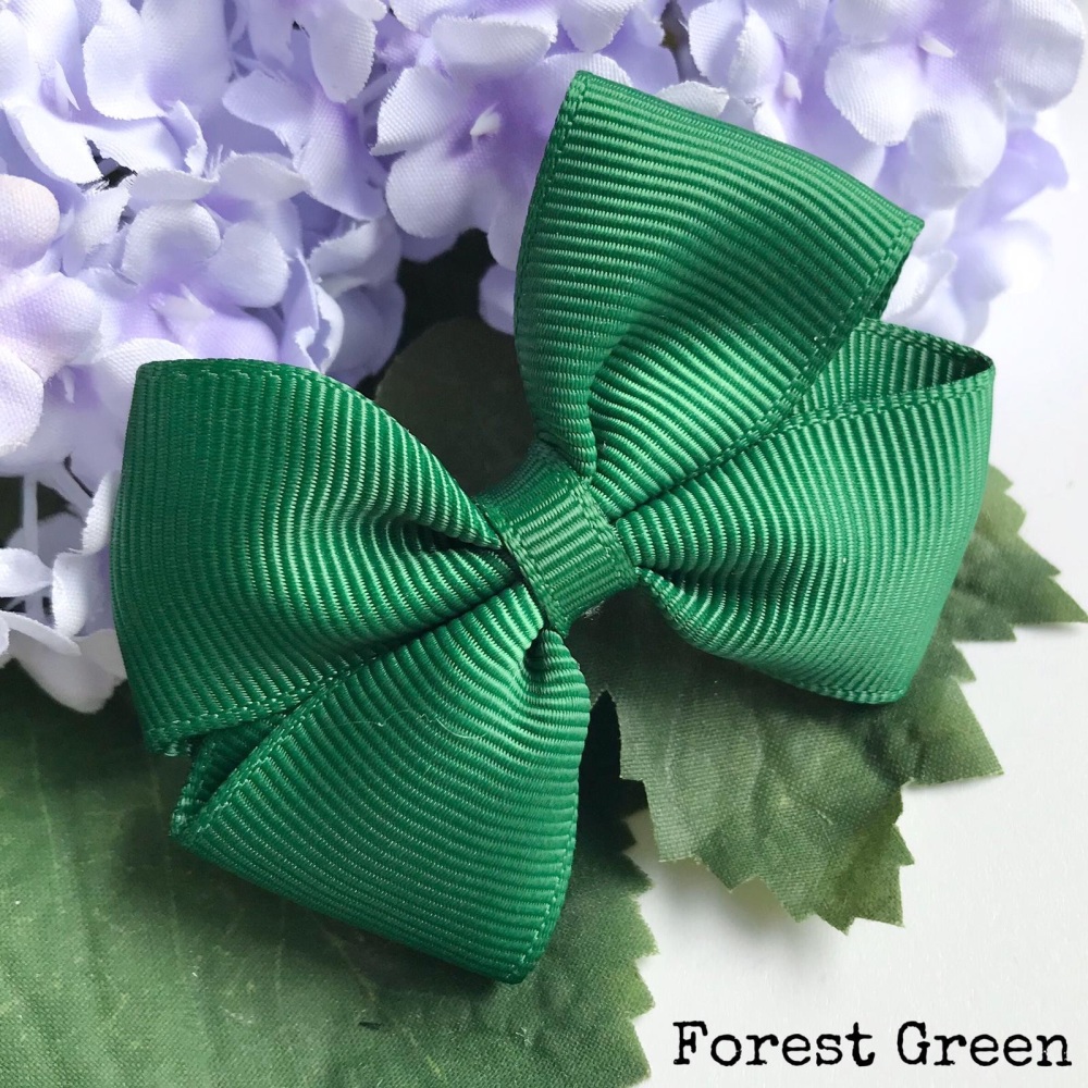 2.5 inch Tux Bow - Forest - Alligator clip or bobble