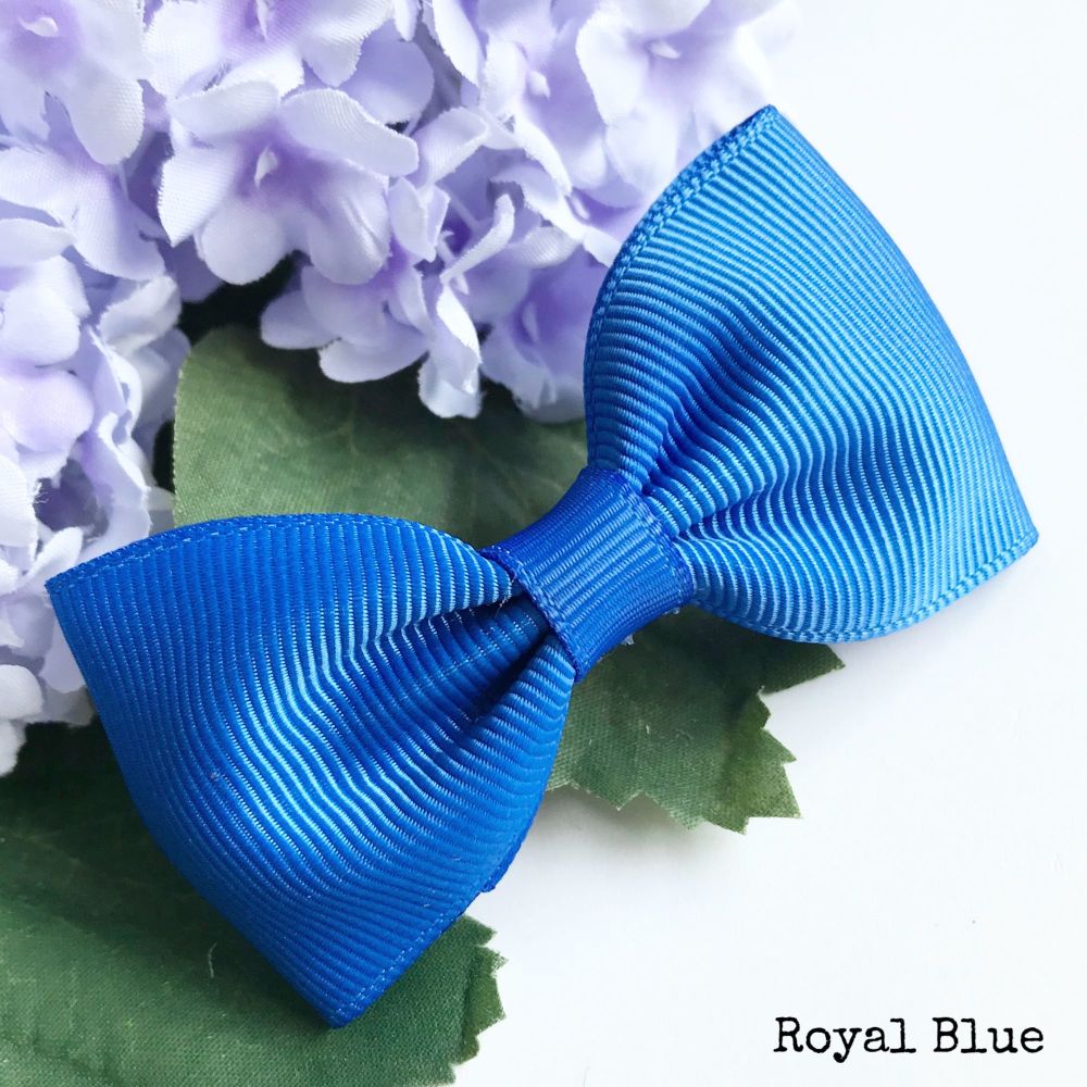 3 inch Classic Bow - Royal Blue - Alligator clip or bobble