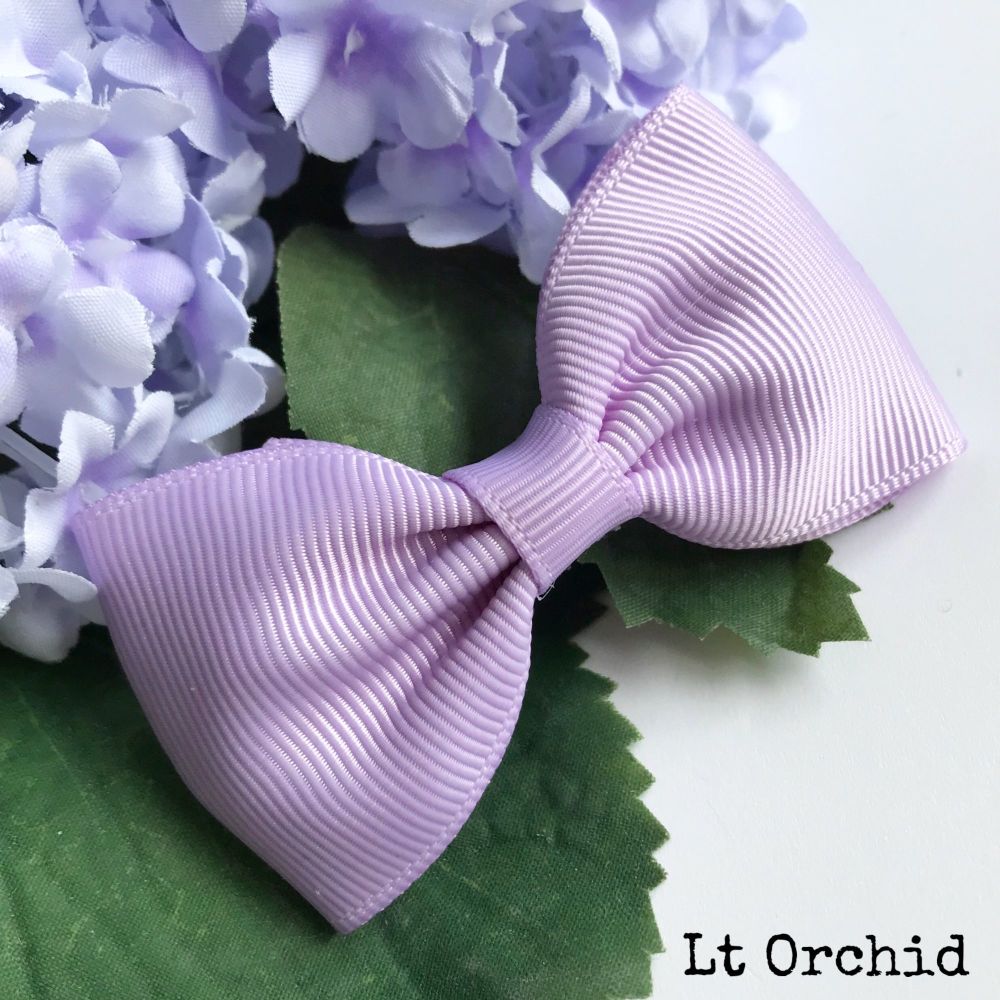 3 inch Classic Bow - Lt Orchid - Alligator clip or bobble