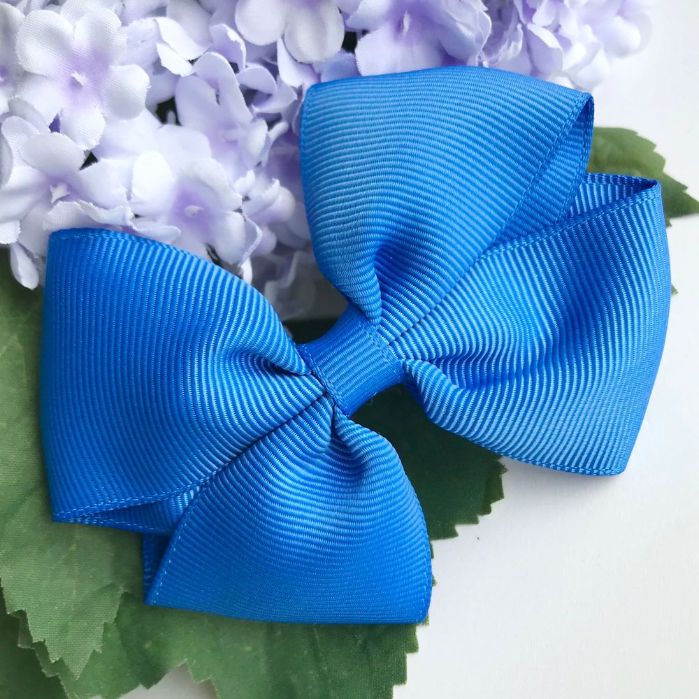 3.5 inch Tux Bow - Royal blue - Alligator clip or bobble