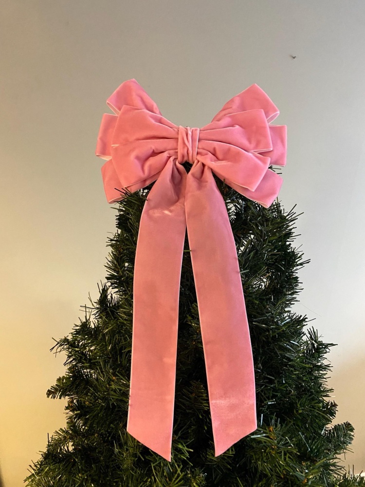 9 inch Bow Topper Baby Pink