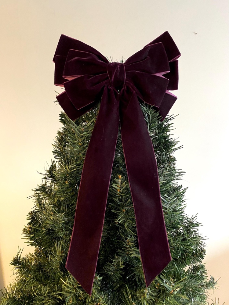 9 inch Bow Topper Berry