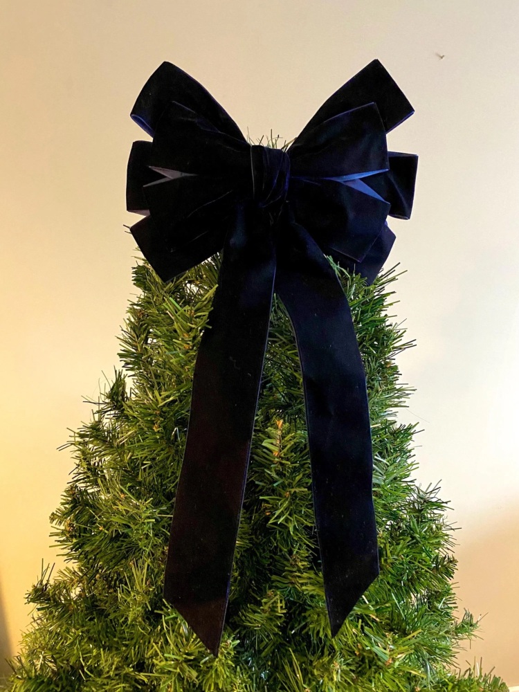 9 inch Bow Topper Navy