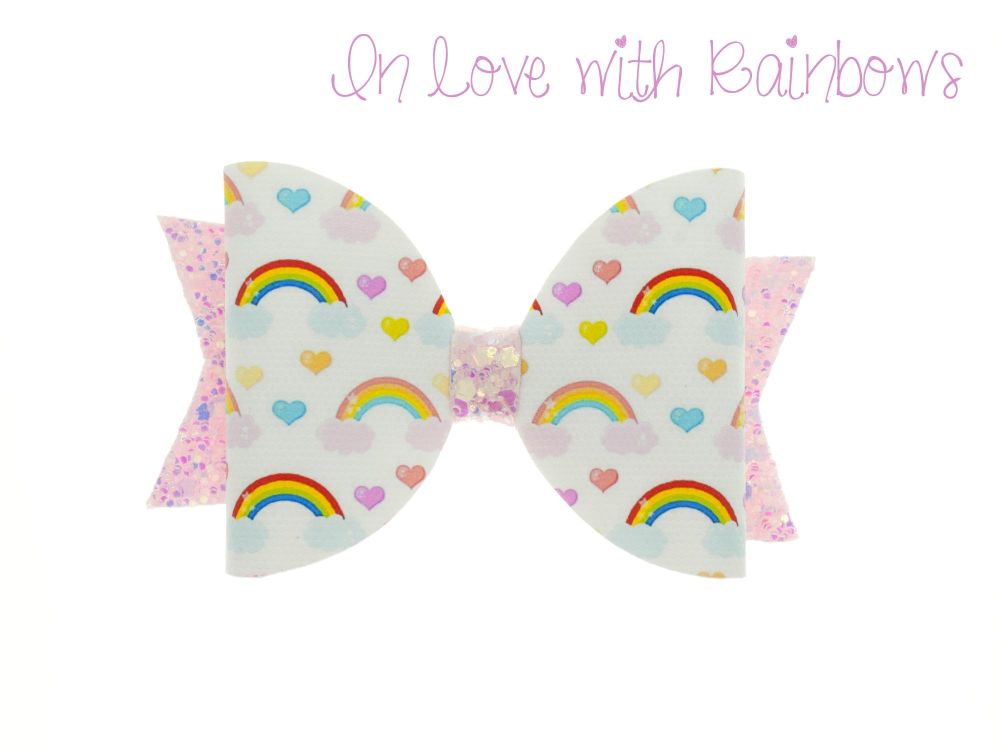 In Love with Rainbows – Standard Size Bow