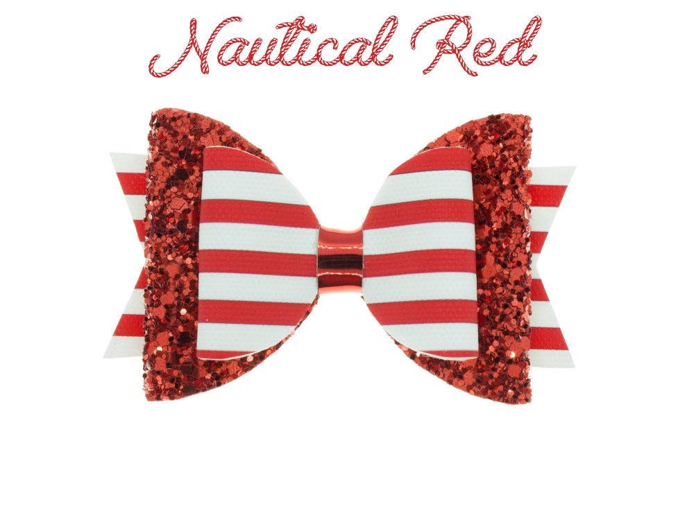 Nautical Red – Standard Size Bow 