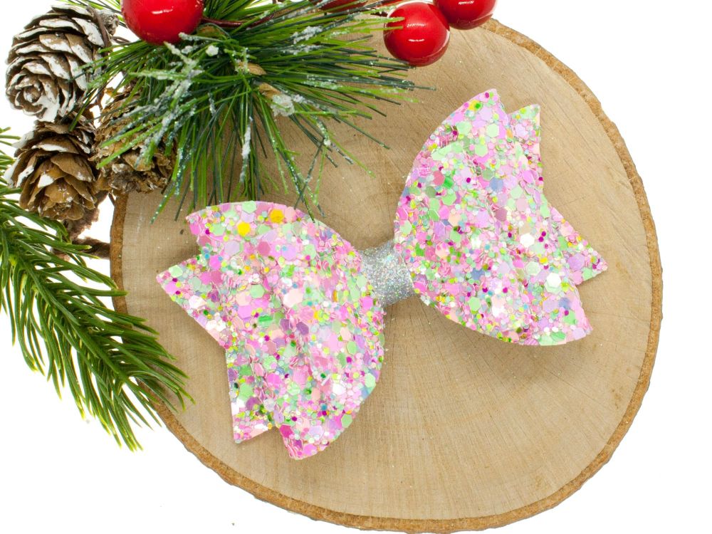 Candy Sprinkles Glitter Bow