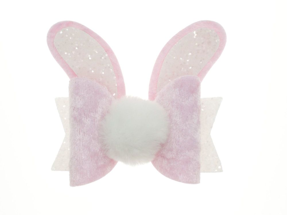 Bunny Bow – Pink Velvet 