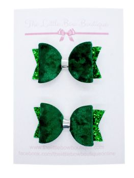 School Colours Small Set of 2 – Green (Silver or gold centre)