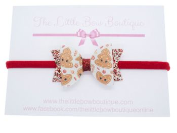 Gingerbread Cuties Small Bow Headband