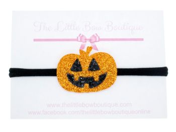 Glittering Pumpkin Headband