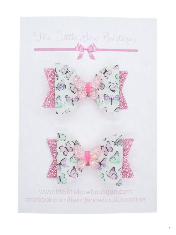 Dreamy Butterflies Set of 2 x Small Bows