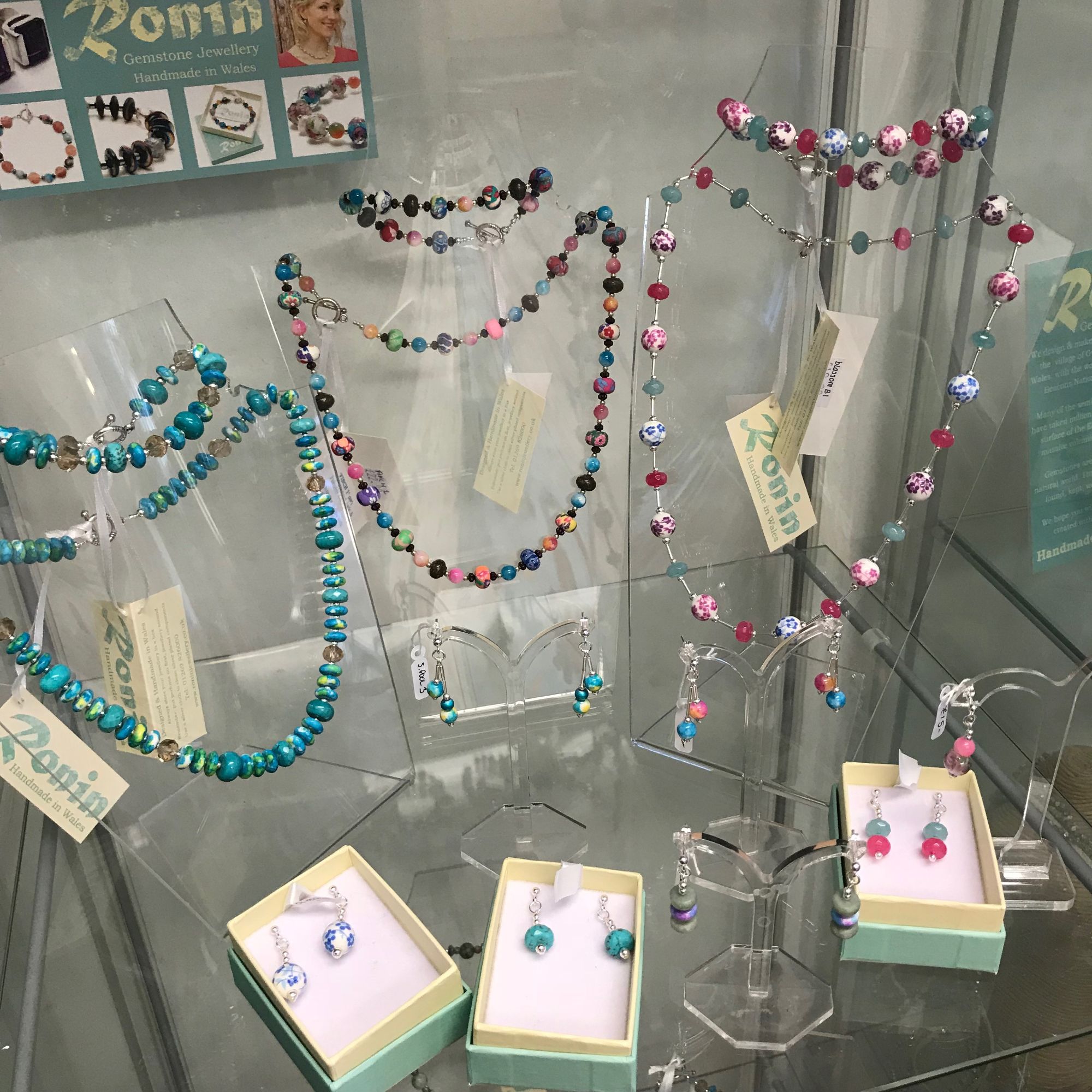 Ronin jewellery includes semi precious stones and is made in Wales