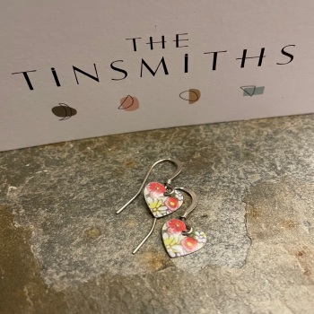 The Tinsmiths heart earrings