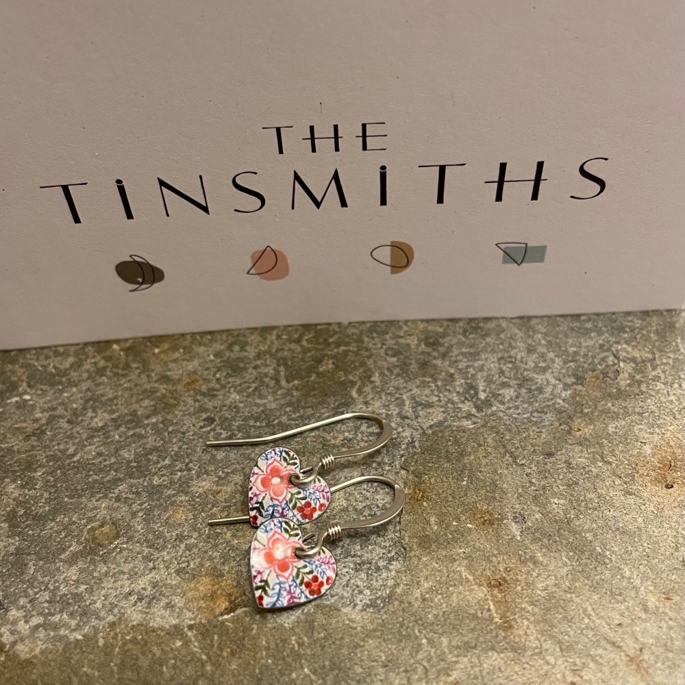 The Tinsmiths heart earrings