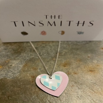 The Tinsmiths small double heart necklace