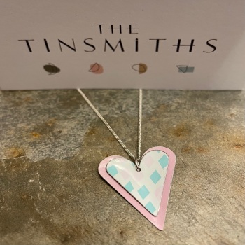 The Tinsmiths large double heart necklace