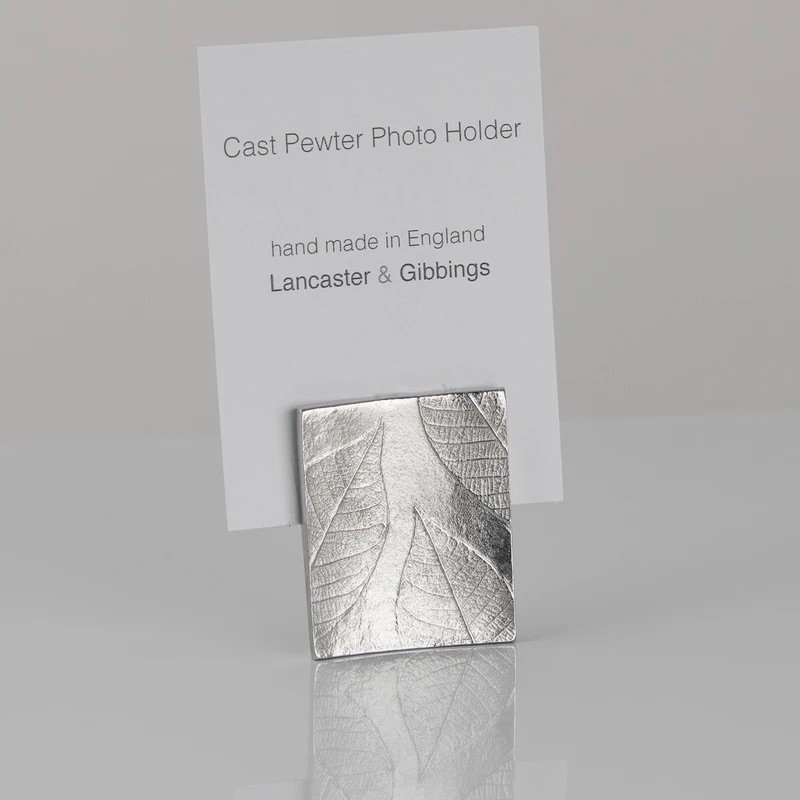 Lancaster & Gibbings Leaf Photo Holder - small 40mm high 