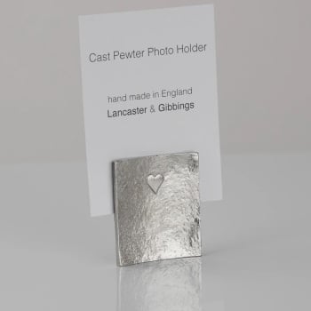 Lancaster & Gibbings Heart Photo Holder - small 40mm high 