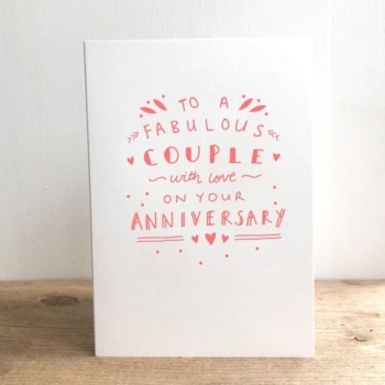Megan Claire - To a fabulous couple with love on your anniversary