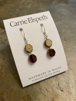 Carrie Elspeth - Taupe Bohemian earrings